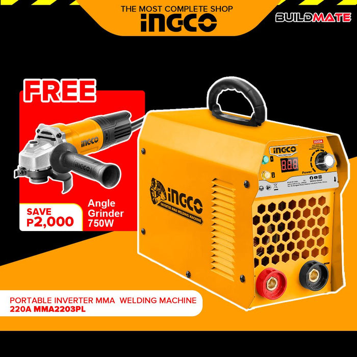 [NEW!] BUILDMATE Ingco Portable Inverter Welding Machine IGBT ARC Inverter Welder Machine + FREE IPT
