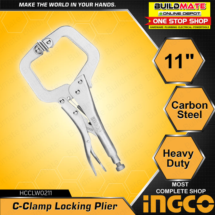 INGCO C-Clamp Locking Plier 11" HCCLW0211  •BUILDMATE• IHT