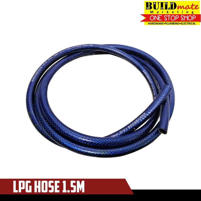 LPG Hose 300 PSI 3/8" x 1.5m High Quality •BUILDMATE•