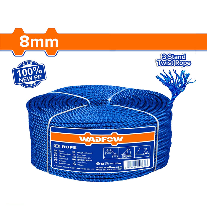 BUILDMATE Wadfow Polyethelyne Nylon Rope for Binding Woods & Trees Braided Lubid 6MM TO 12MM • WHT
