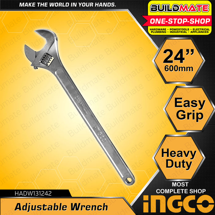 INGCO 15" | 18" | 24" Adjustable Wrench / Katala Gripping Fastener Nut & Bolts Multifunction Spanner 450mm SOLD PER PIECE  •BUILDMATE• IHT