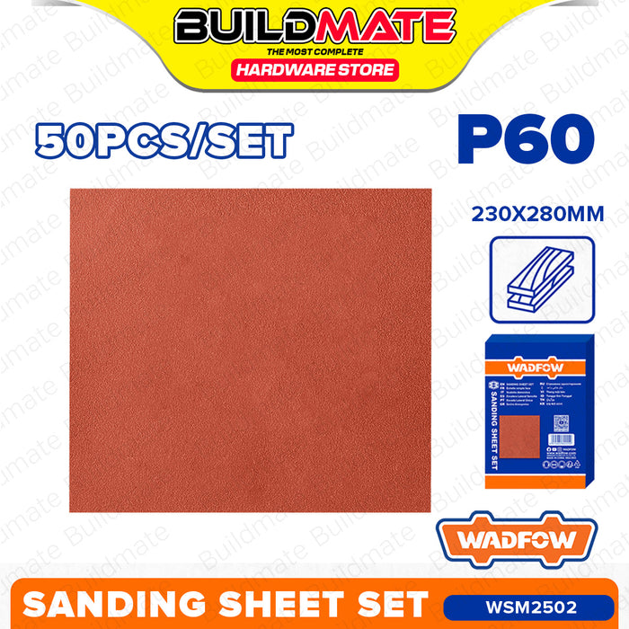 BUILDMATE Wadfow 50PCS/SET Sandpaper Sanding Sheets 230x280mm Finishing Abrasive Sanding Paper Sheet SOLD PER BOX - WHT
