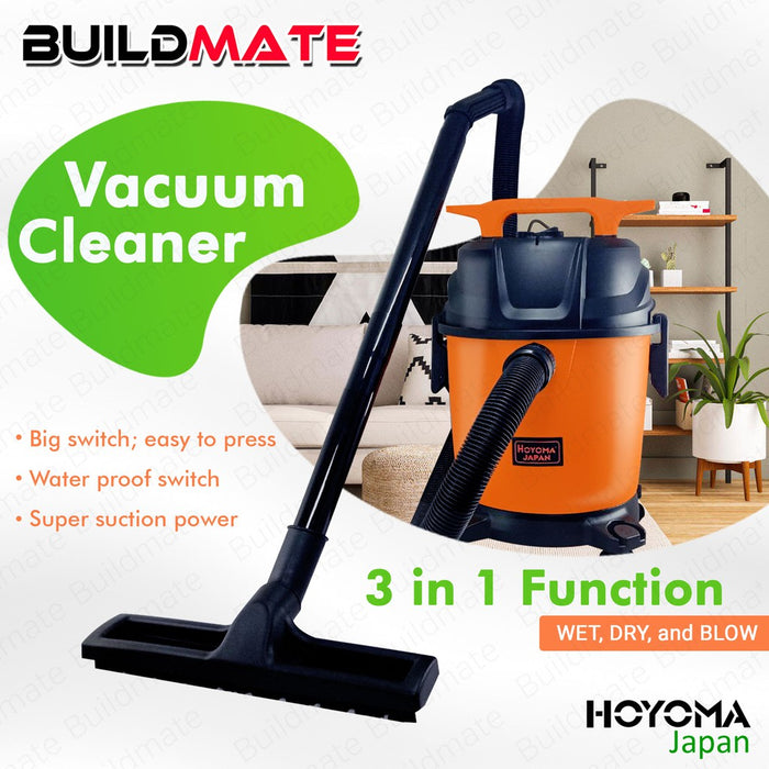 PROMAN | HOYOMA  12L 1200W 3 IN 1 Wet & Dry Vacuum Cleaner •BUILDMATE•