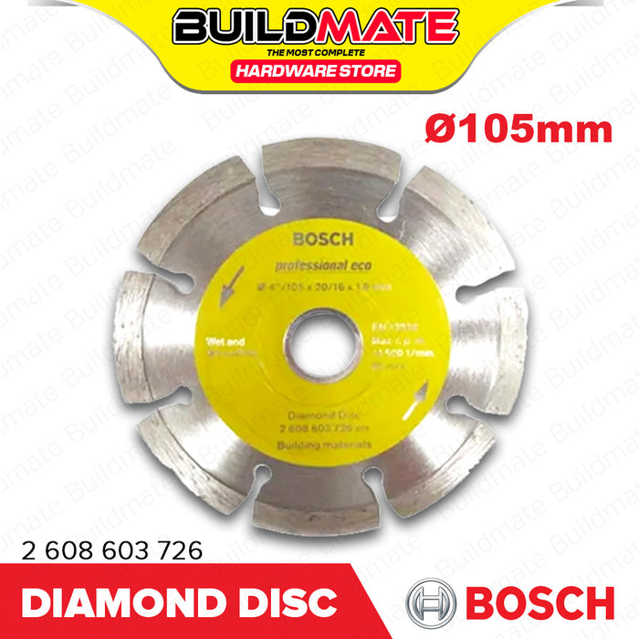BUILDMATE Bosch 4" Inch Diamond Cutting Disc Blade Wheel Eco Universal for Concrete Tiles - BAX