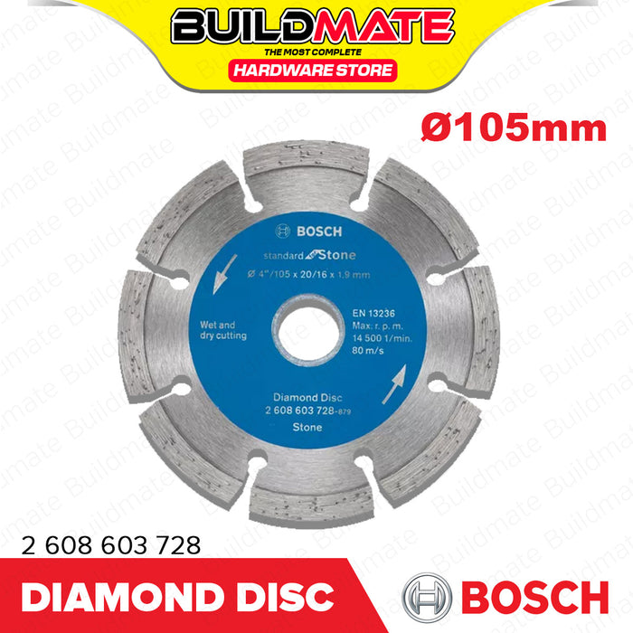 BUILDMATE Bosch 4" Inch Diamond Cutting Disc Blade Wheel Eco / Standard for Stone Marble Granite - BAX