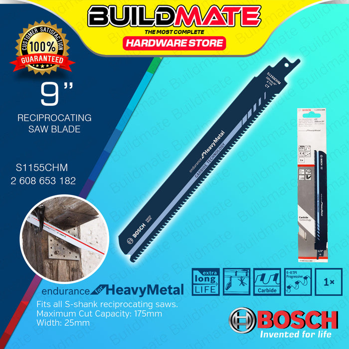 BUILDMATE Bosch S 955 CHM Reciprocating Saw Blade Endurance for Heavy Metal Cutting 2608653180 - BAX