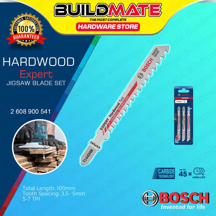 (3PCS) BUILDMATE Bosch 100MM Jigsaw Blade Set Carbide Straight Cut Saw Blades for Wood Cutting - BAX