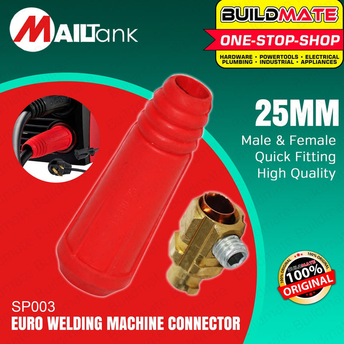 MAILTANK SH309 25mm2 Euro Welding Machine Connector Adaptor Female Red SP003 •BUILDMATE•