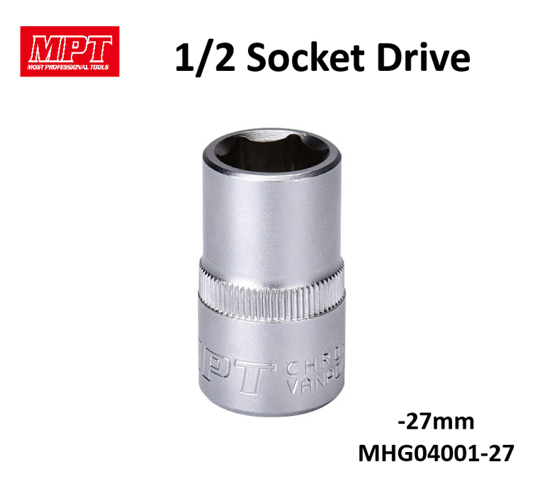 MPT 1/2" Socket Drive 9mm - 32mm ACC • MOST PROFESSIONAL TOOLS •