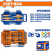 WADFOW 41pcs Step Drill Bits and Impact Screwdriver Bits Combo Set WJD0371 WHT