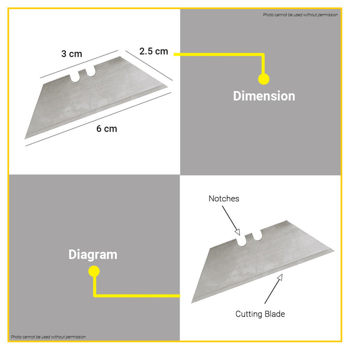 POWERHOUSE Retractable Utility Knife Blade Refill PH-11T •BUILDMATE• PHHT