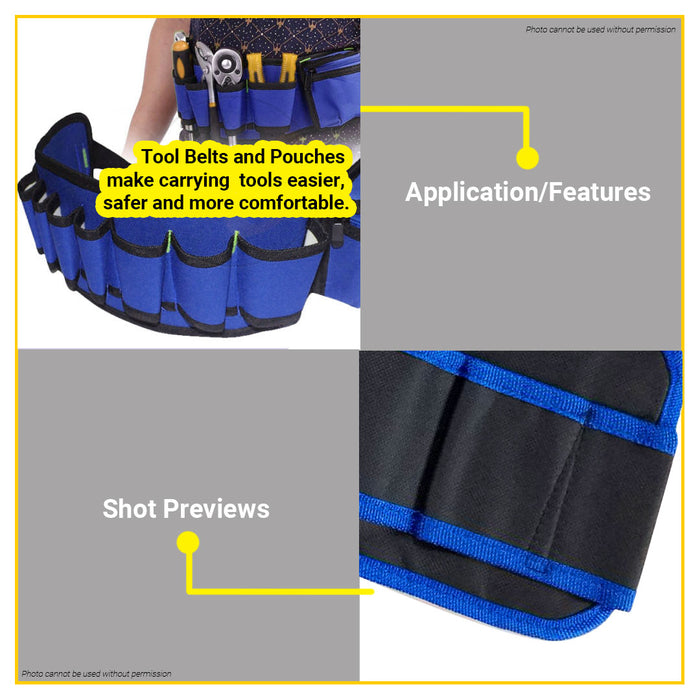 BUILDMATE Fujima 45x15cm Waist Pocket Tools Storage Multi Purpose Tool Belt Pouch Bag (FOR REPLACEMENT ONLY)