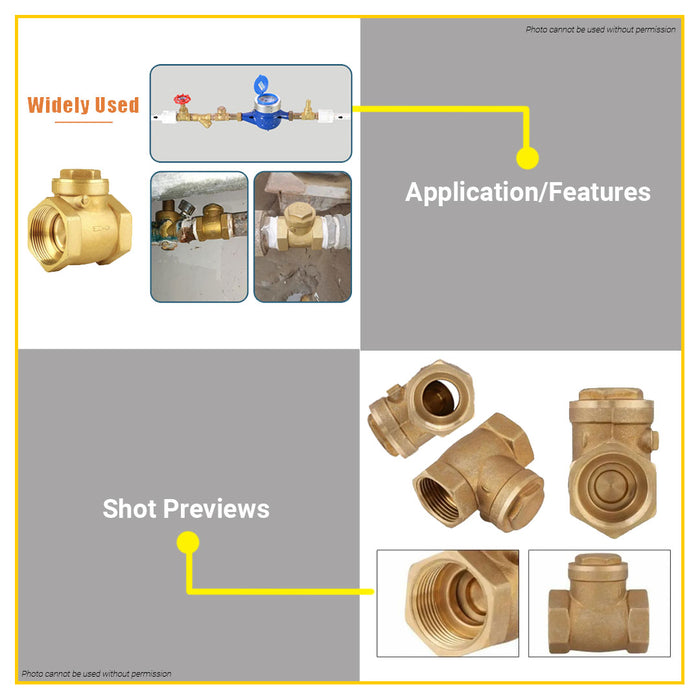 BUILDMATE Swing Check Valve 1", 1/2" , 3/4" SOLD PER PIECE Prevent Water Backflow