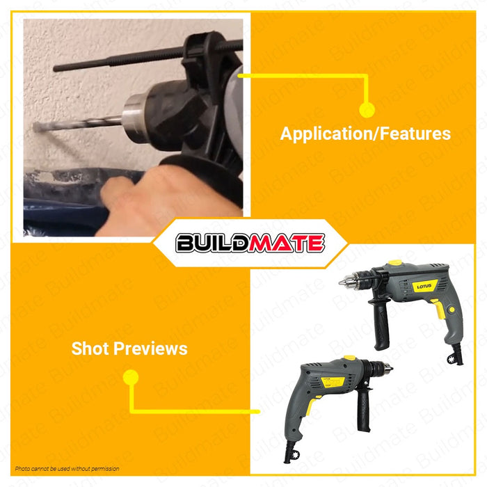 LOTUS Impact Drill 13mm 650W LTHD13RE / LID13RE •BUILDMATE• LPT