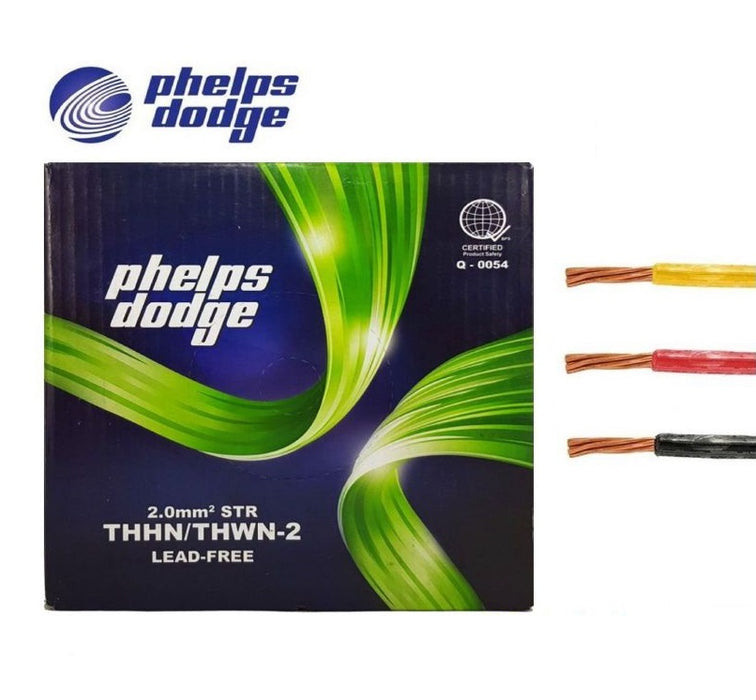 BUILDMATE Phelps Dodge THHN THWN-2 Electric Wire 2.0mm² / 3.5mm² Stranded Copper Building Wire Cable Flame Retardant PVC Nylon
