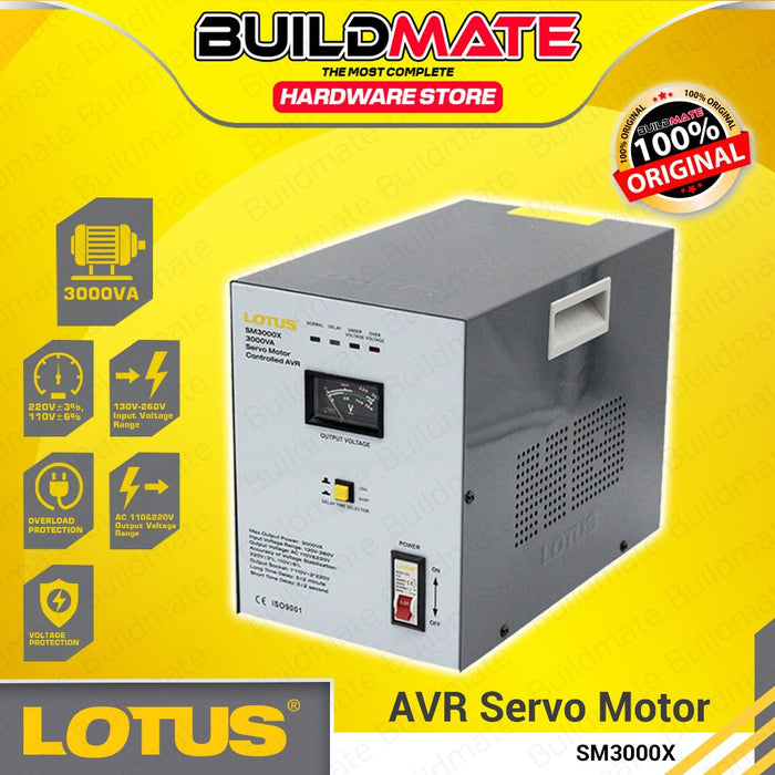 BUILDMATE Lotus AVR Servo Motor Type Control 500VA - 3000VA Automatic Voltage Regulator - LPT