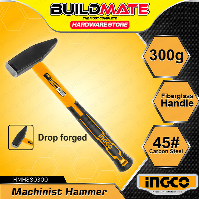 BUILDMATE Ingco Machinist Hammer Drop-forged Hammerhead 200g-1500g with Fiberglass Handle SOLD PER PIECE - IHT