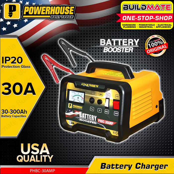BUILDMATE Powerhouse Battery Charger 20A | 30A | 50A [SOLD PER PIECE] Fast Charger Automotive Charger Battery Maintainer Stable Power Supply Industrial Car Trolley Battery Charger Tools • PHI