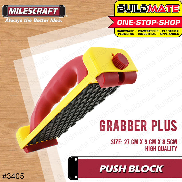 BUILDMATE Milescraft Grabber Plus Multi-purpose Push Block with Locking Heels for ripping or Routing GrabberPlus #3405
