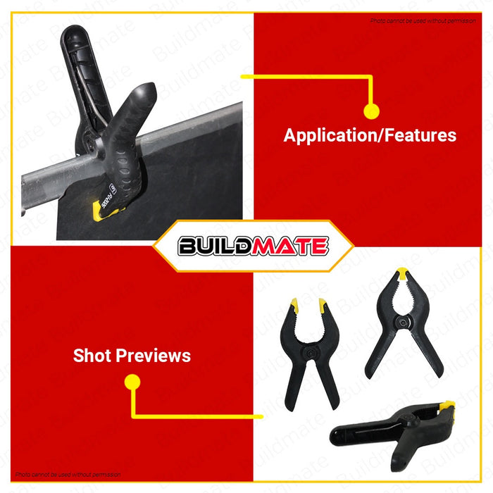 CRESTON Nylon Clamp Backdrop Clip Holder 3" 4" 6" 9" SOLD PER PIECE AUTHENTIC •BUILDMATE•