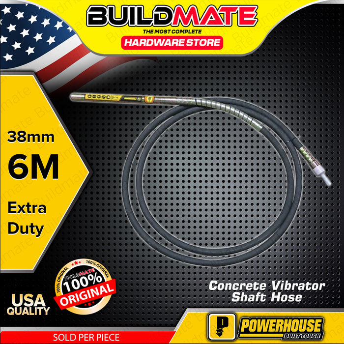 BUILDMATE Powerhouse Industrial 6 Meters Concrete Vibrator Shaft Hose (KOREA TYPE) EXTRA DUTY 32mm-45mm SOLD PER PIECE PHI