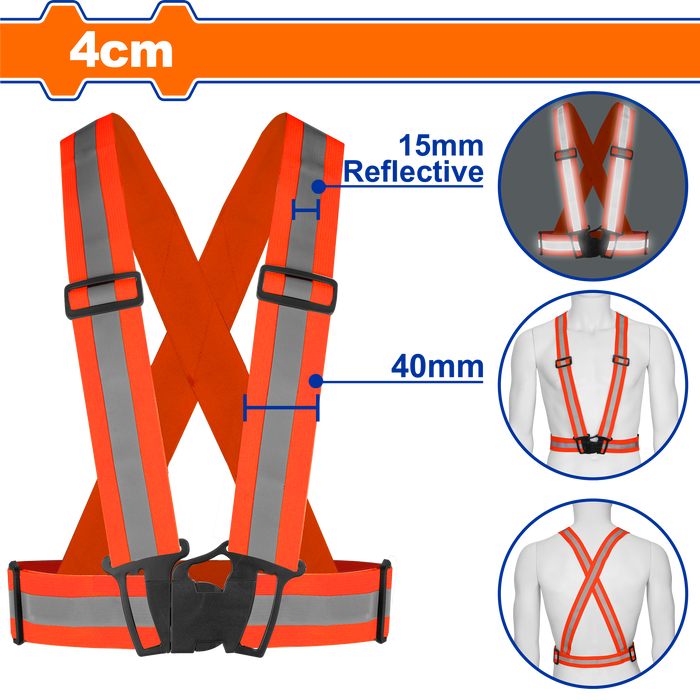 Buildmate x WADFOW REFLECTION VEST 4CM (ORANGE/YELLOW) WRV3811/WRV3812
