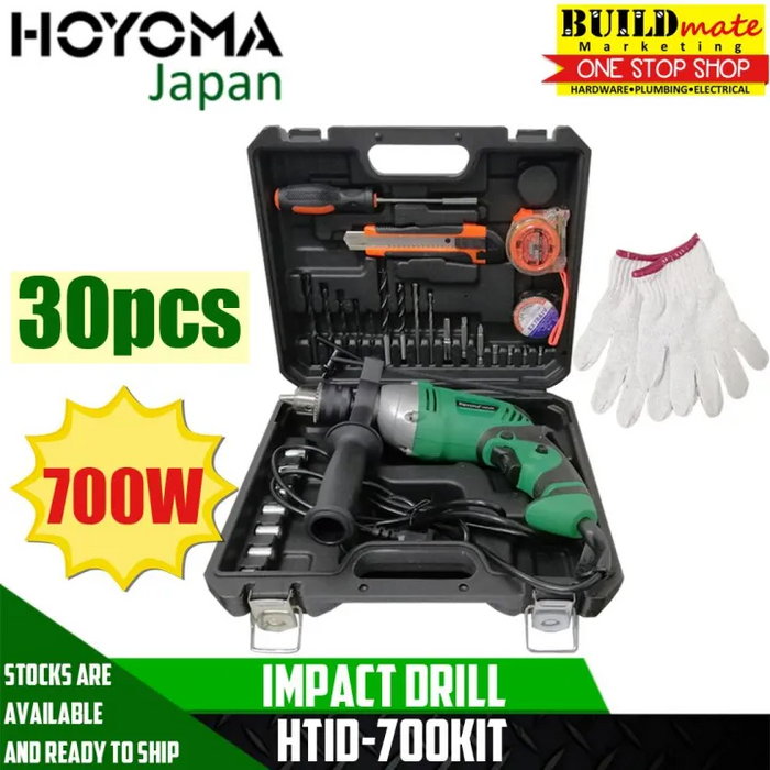 FUJIMA Impact Drill Tool Kit 28PCS/SET 720W FT-ID720KIT / HOYOMA HTID-700KIT •BUILDMATE•