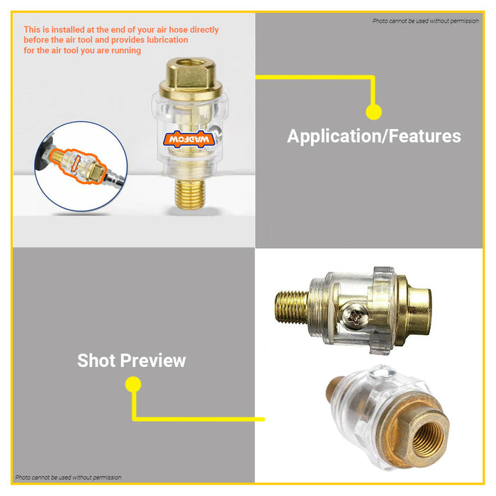 BUILDMATE Wadfow 1/4" Inch Lubricating Oil Head 10cc WEQ1601 - WHT