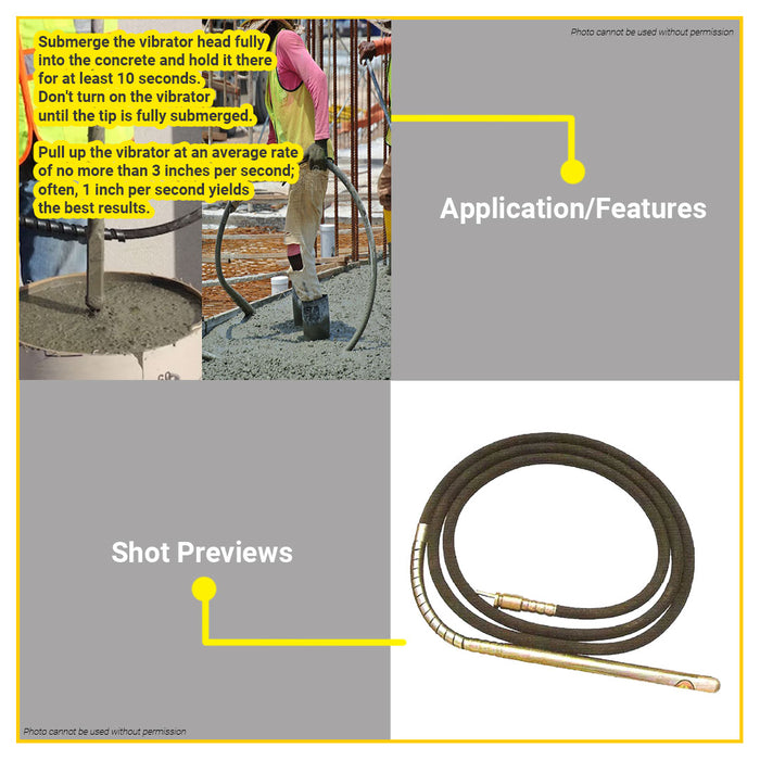 BUILDMATE Powerhouse Industrial 6 Meters Concrete Vibrator Shaft Hose (KOREA TYPE) EXTRA DUTY 32mm-45mm SOLD PER PIECE PHI