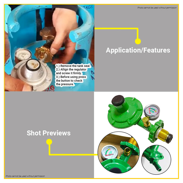 BUILDMATE Westlake LPG Gas Regulator with Gauge and Explosion Proof SOLD PER PIECE  BA1005 BA1007