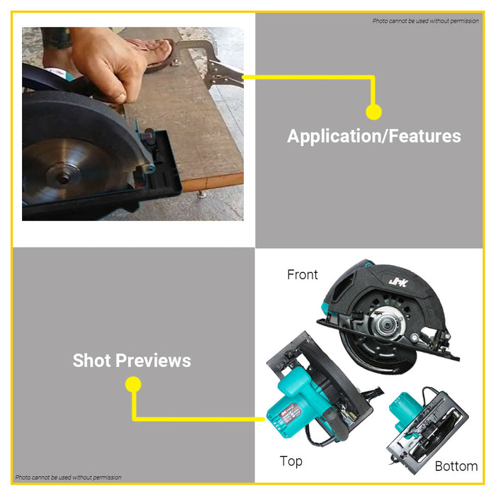 JR KAWASAKI Japan Original 1600W Wood Circular Saw Power Cutter DIY w/ Blade 5806B •BUILDMATE•