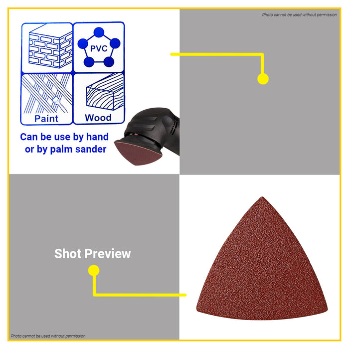 BUILDMATE Wadfow 10PCS/SET Triangular Sandpaper For Multi-Purpose Burr Cutter WMA8K03 - WHT