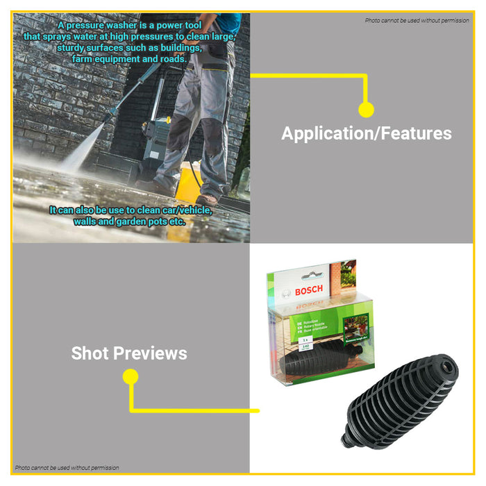 BUILDMATE Bosch Rotary Nozzle Spare Part for Pressure Washer High-Speed Rotating Jet Nozzle - AQT