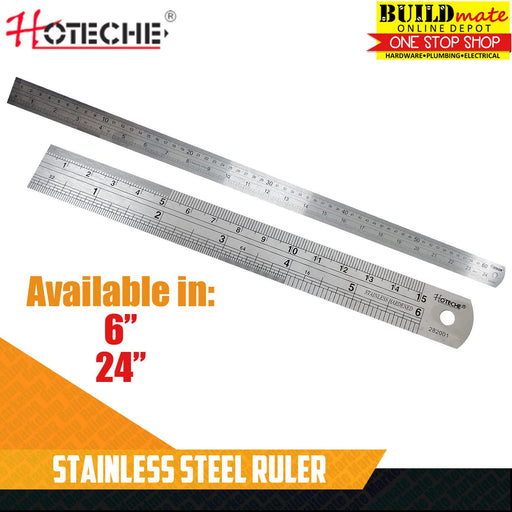 Hoteche Stainless Steel Ruler 6" /12" / 24"