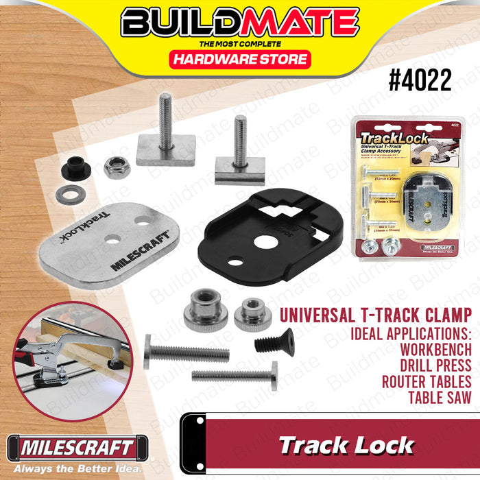 BUILDMATE Milescraft Track Lock  Universal T-Track Table Clamping Accessory for Bench Clamp #4022