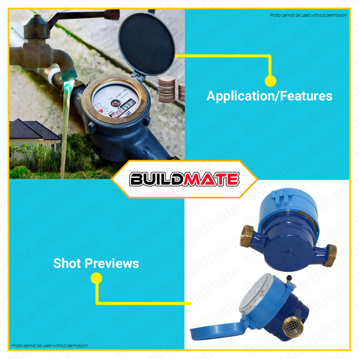 MECO Made in Taiwan Brass Body Water Sub Meter Analogue HEAVY DUTY WM-13D 100% ORIGINAL •BUILDMATE•