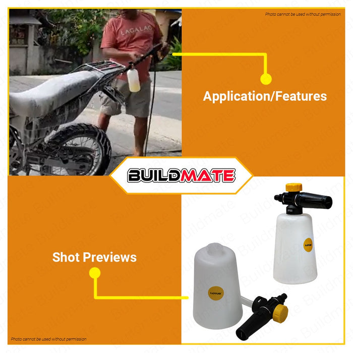 LOTUS Foam Blaster 750ML Car Soap Foam Sprayer Washer Bottle Fence Sprayer Car Sprayer Water Sprayer Pump Spray Bottle LTPW1400X-OC39 •BUILDMATE•
