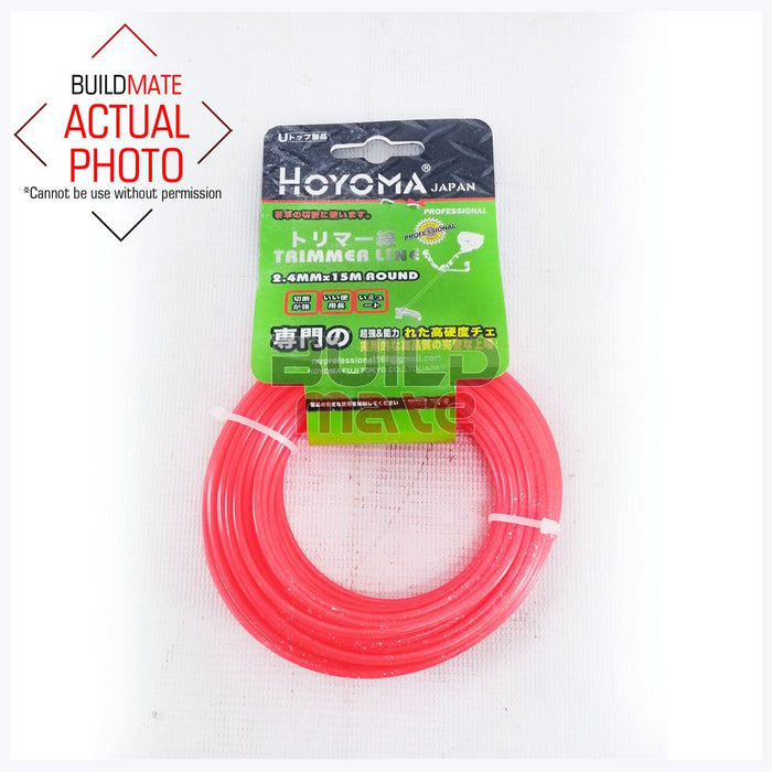 BUILDMATE Hoyoma / Powerhouse Nylon String Trimmer Line Square / Round 2.4MMx15M / 3MMx15M Weed Wacker Eater for Grass Trimmer&nbsp;