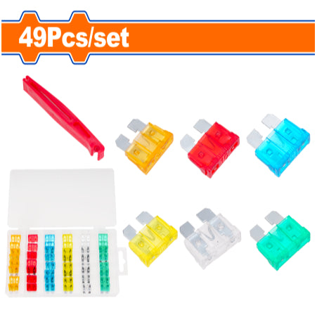 Buildmate x WADFOW 49PCS Car Fuse Set with Safety Clip Transparent WFY1B01 WHT