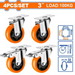 WADFOW Caster Wheel Set for Carts, Furniture, and Equipment Mobility WJLS9304 WHT - BUILDMATE