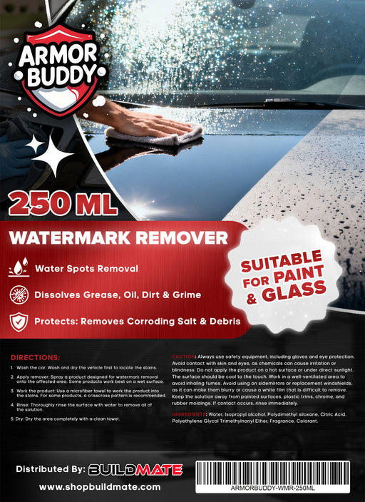 BUILDMATE ARMOR BUDDY Car Care Series Watermark Remover 250ml | Stain & Water Spot Cleaner