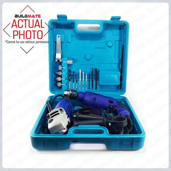 [COMBO PACK] Proman Angle Grinder & Electric Hammer Impact Drill with Case Accessories •BUILDMATE•
