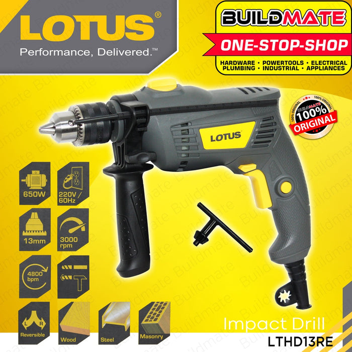 LOTUS Impact Drill 13mm 650W LTHD13RE / LID13RE •BUILDMATE• LPT