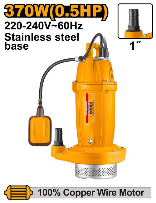 Buildmate x INGCO Submersible Water Pump 370W 0.5HP / 550W 0.75HP Clean Water Pump with Float Switch SPC37068-5 SPC55068-5 IPT