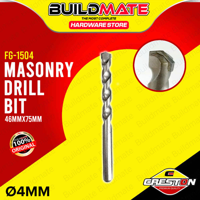 BUILDMATE Creston Masonry Drill Bit 3MM - 12MM for Rotary Hammer, Concrete, Brick, Stone Hole Drilling Tool SOLD PER PIECE