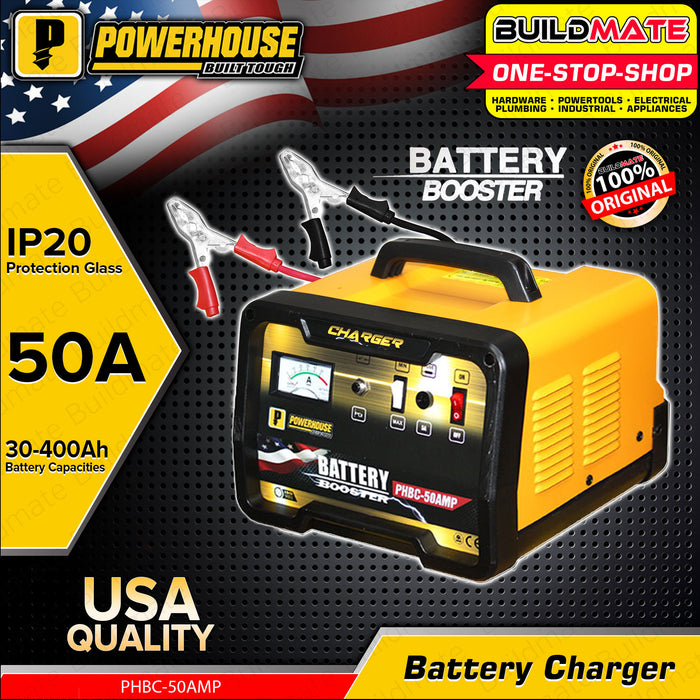 BUILDMATE Powerhouse Battery Charger 20A | 30A | 50A [SOLD PER PIECE] Fast Charger Automotive Charger Battery Maintainer Stable Power Supply Industrial Car Trolley Battery Charger Tools • PHI
