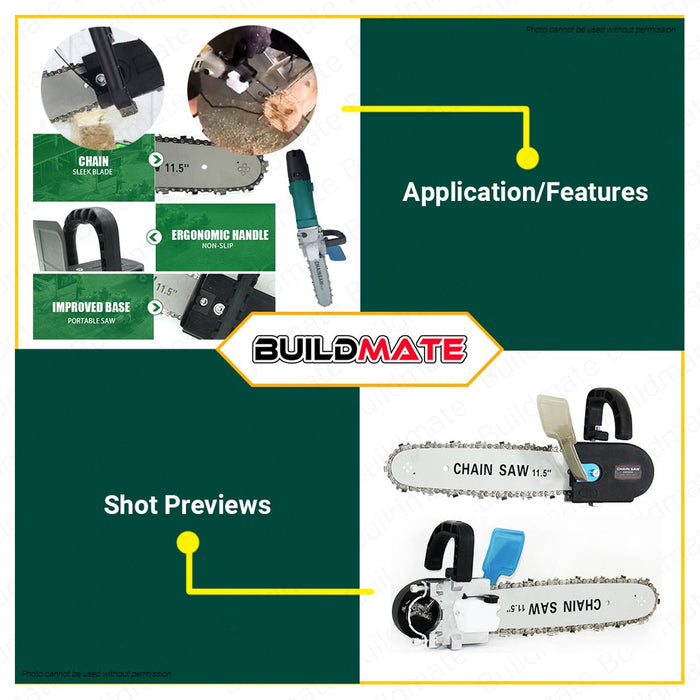 MAILTANK Angle Grinder Chainsaw Attachment Stand Adaptor 11/5" •BUILDMATE•