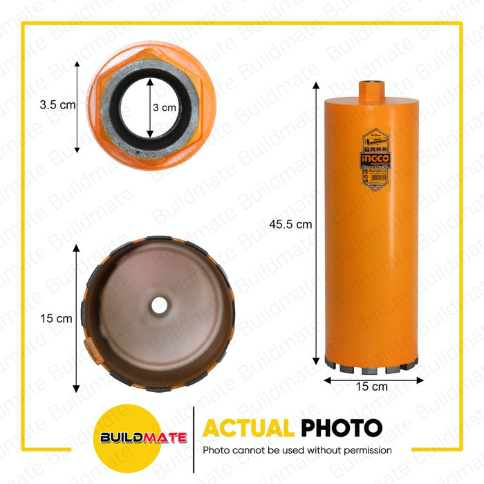 BUILDMATE Ingco Diamond Core Bit 65MM | 102MM | 152MM Wet and Dry Cutting Concrete with Rebar • IHT