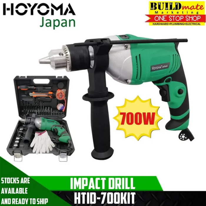 FUJIMA Impact Drill Tool Kit 28PCS/SET 720W FT-ID720KIT / HOYOMA HTID-700KIT •BUILDMATE•