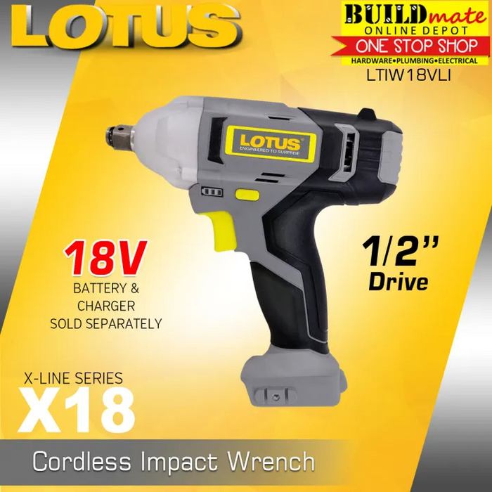LOTUS X-LINE Cordless Li-Ion Impact Wrench 1/2" Drive 18V LTIW18LI UNIT ONLY •BUILDMATE• LCPT LUTOS
